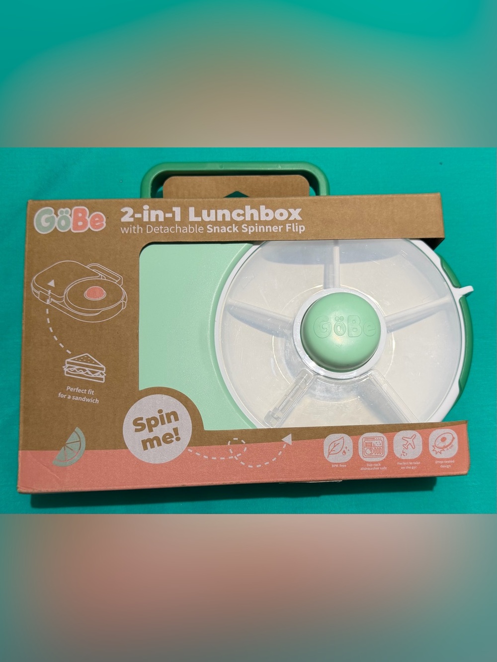 GoBe The 2-in-1 GoBe Lunchboxes with Snack Spinner